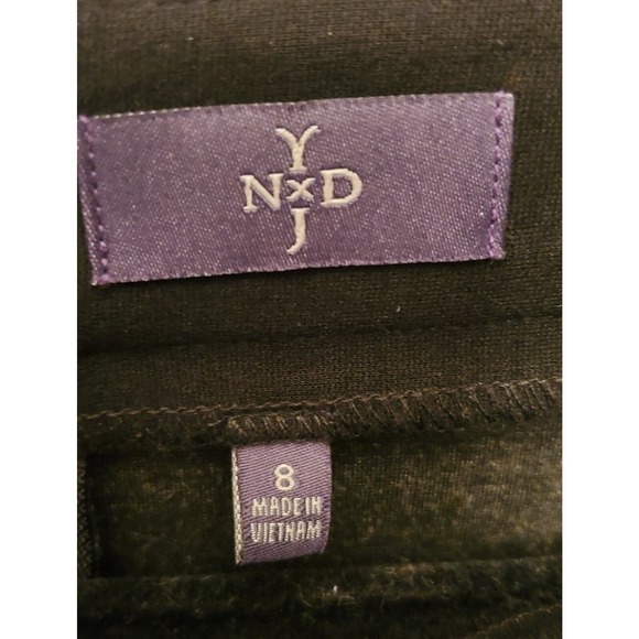 NYDJ High Waist Gray Black Lift Tuck Tech Knee Length Zip Pencil Skirt Women S - Picture 4 of 8